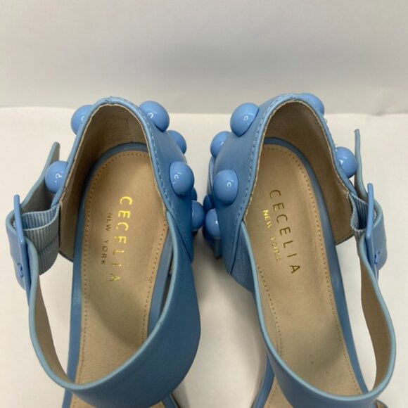 Cecilia New York Gail Block Heel Shoe - Blizzard Blue Size 9 - Picture 5 of 7